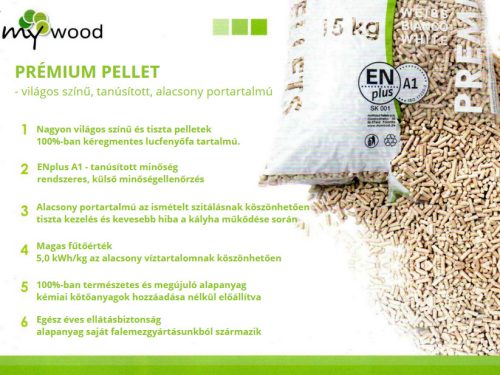 MyWood Prémium Fenyő pellet (EN plus A1)