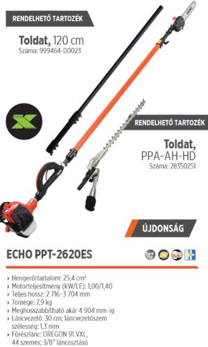 ECHO PPT-2620ES MAGASSÁGI ÁGVÁGÓ