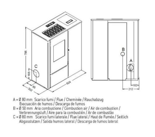 Carmen pellet kályha (8kW)