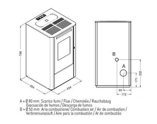 Thelma pellet kályha (9,5kW)