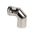 INOX  90°-os rozsdamentes füstcső könyök - fémszínű (Ø80 mm)