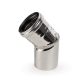 INOX  45°-os rozsdamentes füstcső könyök - fémszínű (Ø80 mm)