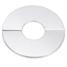   INOX  rozsdamentes füstcső takaró lemez- fémszínű (Ø80 mm)