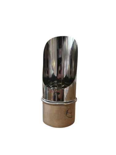 INOX rozsdamentes esővédő/madárvédő - fémszínű ( Ø 80 mm)