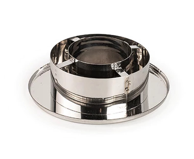 INOX  rozsdamentes szűkítő rozetta - fémszínű (Ø100- Ø80 mm)