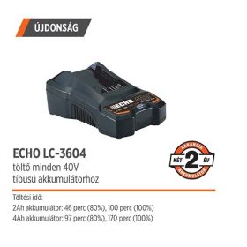 ECHO LC-3604 töltő minden 40V típusú akkumlátorhoz 