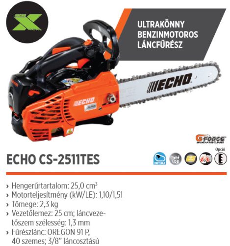 ECHO CS-2511TES benzinmotoros láncfűrész