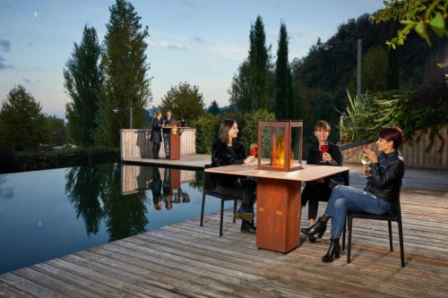 Qube kültéri pellet fűtés