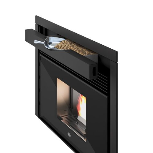 Tommy pellet kandalló (9,5 kW) Légcsatornázható. Dupla ventilátorral.