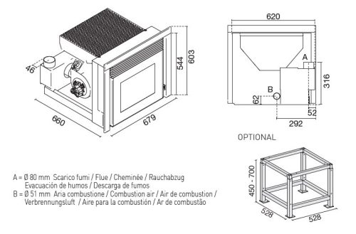 Leonardo pellet kandalló (9,5 kW)