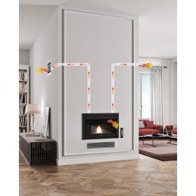 Nico pellet kandalló (12,4 kW)  Duplán légcsatornázható