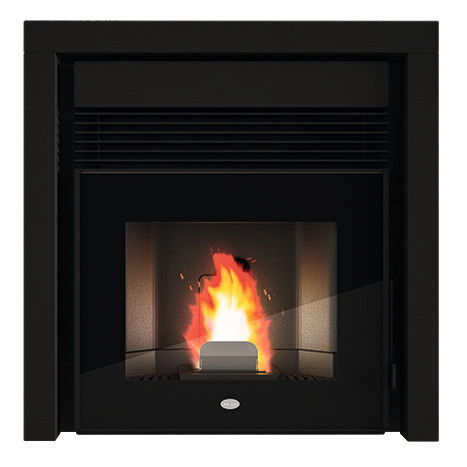 Andrea pellet kandalló (9,5 kW)  Légcsatornázható. Dupla ventilátorral