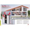 Diletta pellet kályha (10,5 kW) Légcsatornázható 2 csatornával.