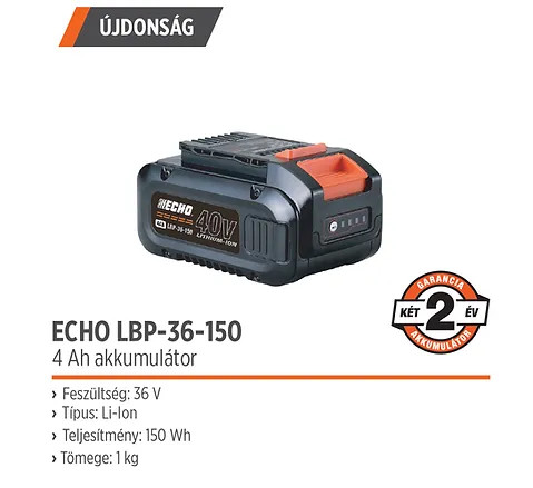 ECHO DLM-310/35P akkumulátoros fűnyíró (4 Ah akkumulátorral és töltővel)